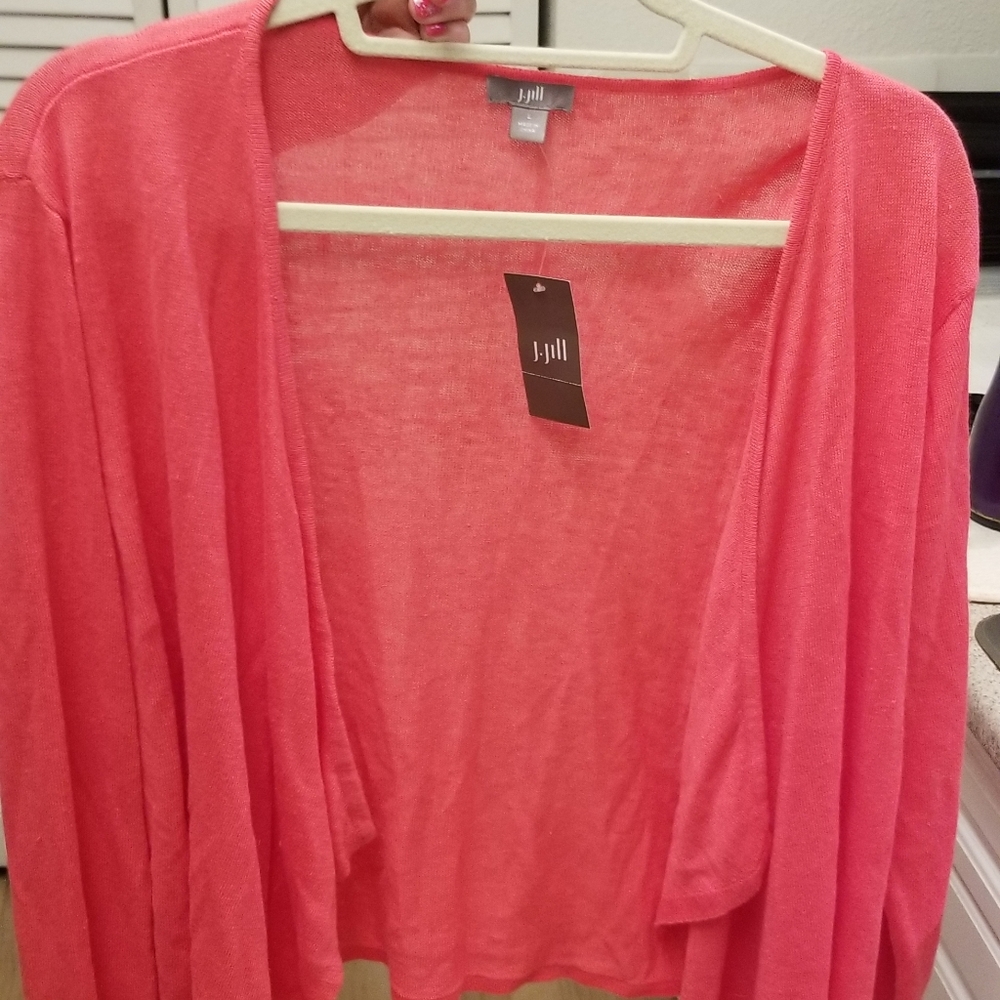 J Jill Light Open-front Cardi